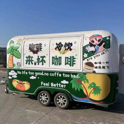 China Winery Customized catering, mobile kitchen, pizza, barbecue, fast food trailer, fully equipped air flow snack machine food truck for sale