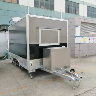 China Vegetable processing plant 13foot commercial food vehicle licensed street mobile food truck pusher fast food trailer for sale worldwide for sale