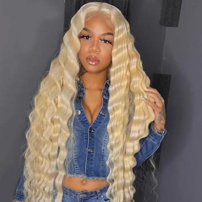 China Hot Selling Deep Wave Front Wig Lace Front Brazilian Human Hair 100% Lace Front Wigs For Color Women With Baby Hair for sale