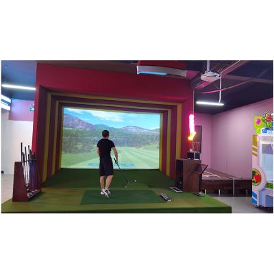 China Golf Practice Full System Professional Training Simulator Pgm Golf 3d Projection Screen Indoor Golf Simulator for sale