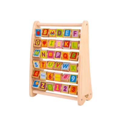 China 2020 Colorful/Safe/Environmental New Design Toy Wooden Alphabet Abacus Learning Educational Toy For Children for sale