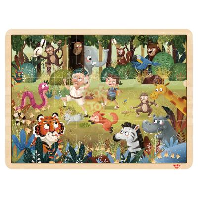 China 48PCS Colorful/Safe/Environmental Wooden Puzzle Toy Tooky Toy Fashion Designed Forest Adventure Puzzle for sale