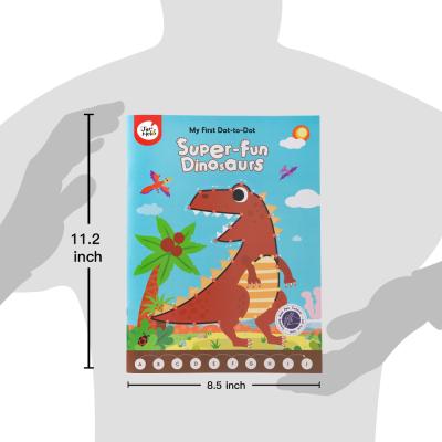 China office & Super School Fun Dinosaurs Drawing Paper Dot To Dot Drawing Book For Kids Painting Paiting Paper Oil for sale