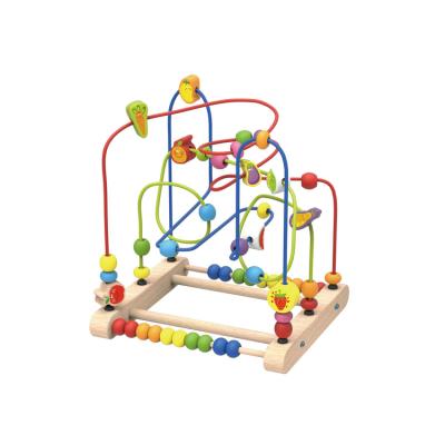 China New Wooden Toy Beads Coaster Interesting Cartoon Toys For Children Toy Wood Cartoon Educational Toy for sale