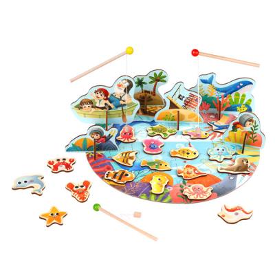 China Ocean Fishing Game Wooden Puzzles Tooky Colorful/Safe/Environmental Funny New Design for sale