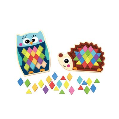 China Colorful/Safe/Environmental Wooden Toy Mosaic Puzzle for sale