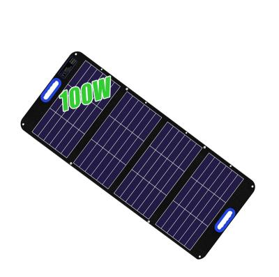 China 100W Solar Panel Kit Outdoor Portable Solar Panel Charger USB PD 18V Portable Foldable Power Station Generator Camper CA326-SL for sale