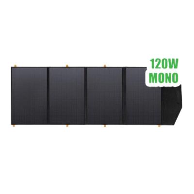 China High-Transmittance And Low Reflection 120W Portable Solar Panel Folding Flexible For Mobile Phones Homes Outdoor CA336-SL for sale