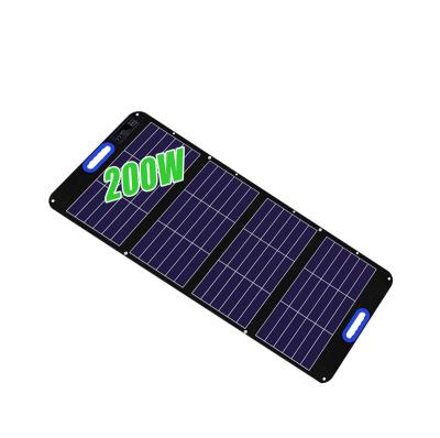 China Solar Panel 200W Portable Foldable Charger Kit Outdoor Portable Solar Panel Power Camping RV Generator CA326-SL for sale