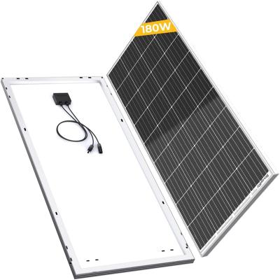 China 15A 180 Watt Crystal Solar Panel Mono 12 Volt Crystal Solar Battery Charger High Efficiency Mono Module For RV Boat Off Gray CA103-SL for sale