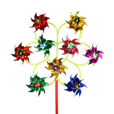 China PP+PET Easy Carry Plastic Toy Windmill Rainbow Colorful Suns To Small for sale