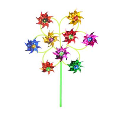 China PP+PET New Arrival Plastic Hot Sale Children Toy Windmills Garden Pinwheel for sale