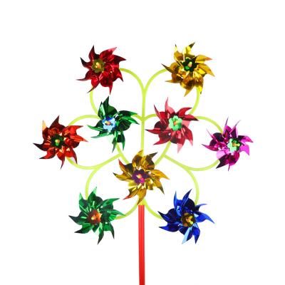 China Custom Wholesale Garden Toy Big Pinwheel Windmills From PP+PET China Factory Manufacturer for sale