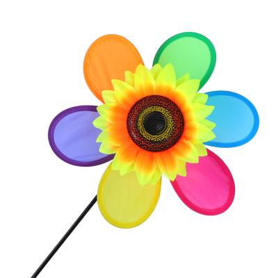 China Indoor Oxford Cloth Decoration Party Suns Spiral Large Rotating Blade Windmill for sale