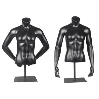 China Other Wholesale Female Mannequin Torso Upper Body Black Color Women Mannequin For Display for sale