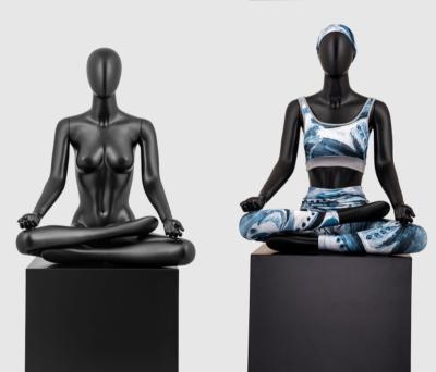 China Other Wholesale Clothes Show Female Fiberglass Sports Yoga Mannequin for sale