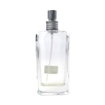 China Ermay EP343 Personal Care Spray Bottle 90ml Luxury Clear Lotion Square Spray Glass Perfume Bottle With Fine Mist Pump Sprayer for sale