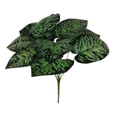 China MZY-003 plastic stain artificial leaves 2020 best selling decorative crafts wedding photography decoration simulation flower for sale