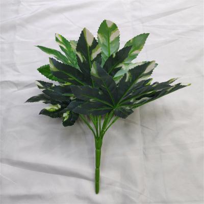 China Assorted landscaping potted flower arrangement g in green plant plastic wall plant fabric wire materials wall decoration leaf small for sale