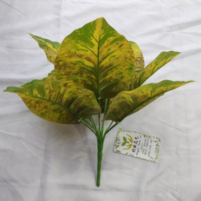 China Wholesale plastic taro bamboo home decor green plant cloth yarn solanum nigrum flower small tted plant for sale