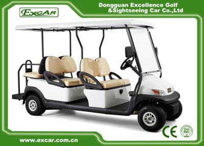 China White 48V lithium Battery Powered Vehicle Electric Golf Car EXCAR A1S4+2 for sale