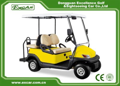 China EXCAR Yellow 48V Electronic Golf Carts CHAFTA Approved 3.7KW ADC Motor for sale