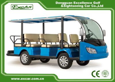 China Blauwe 11 Seater Elektrische Sightseeingsauto met de Motor van 72V 7.5KW KDS Te koop