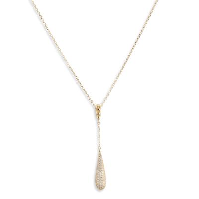 China Fashionable Silver Gold Plated Necklace Water Drop Design Necklace Tear Drop Necklace for sale