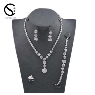 China CS E-7486 Brass Jewelry Cubic Zirconia Jewelry Set, Wedding Jewelry Set AAA, Bridal Jewelry Sets Jewelry for sale