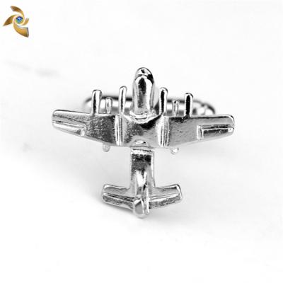 China The promotion gift 13 years experience making custom cufflinks silver plated airplane shape cufflinks for sale