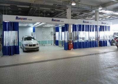 China 6.3M Rear Side Draft LED lights Paint Prep Station Spray Booth For BMW Workshop for sale