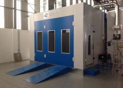 China Water Curtain Paint Spray Booth With Drying Oven Diesel Burner Heating Turbo Fan for sale