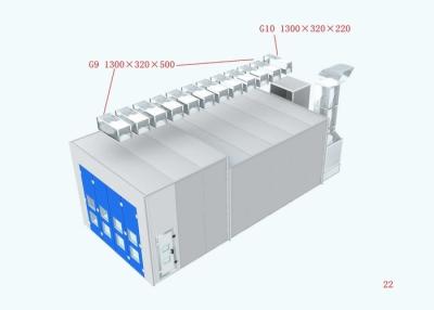 China Body Shops Downdraft-Spray-Stand-Kammer halb Lichter 9,2 Meter-Turbo-Fan-LED zu verkaufen