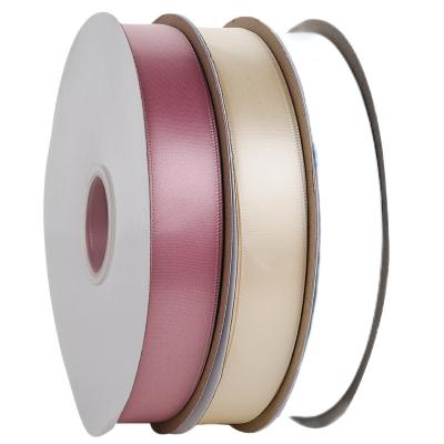 China High tenacity Heye factory various colors single faced customized length packing polyester satin ribbon for sale