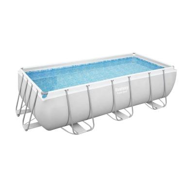 China PVC Bestway 56441 Power Steel Rectangular Bracket Adult Outdoor Pool Large Above Ground Pools Set for sale