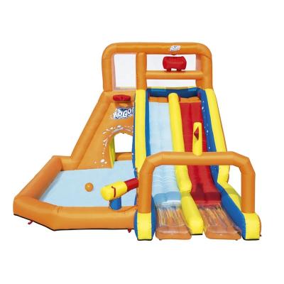 China PVC Bestway 53305 Inflatable Tsunami Waves Summit Mega Family Water Park Pool With Slide For Kids for sale