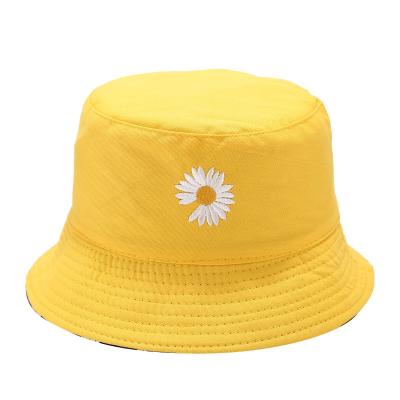 China Picture Summer Hats Women Daisies Blank Hat Ladies Women Fashion Cotton Beach Sun Hats Reversible Hat Female Floral Panama for sale