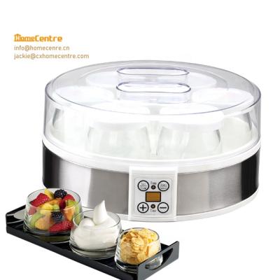 China Household Electric Glass Pot Yogurt Maker With Stainless Steel Housing for sale