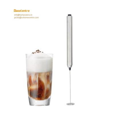 China Sustainable Electric Slim Stainless Steel Cappuccino Milk Frother With Battery Operated MF-528 for sale