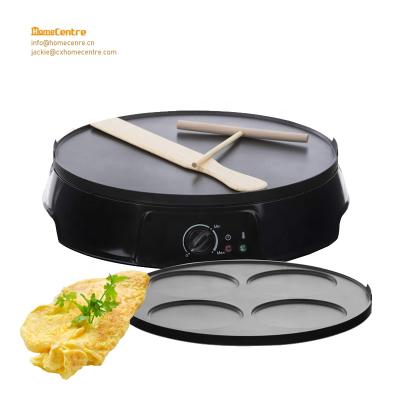 China 1200W Household Pancake and Pancake Maker with Adjustable Temperature Control and Detachable Plate for sale