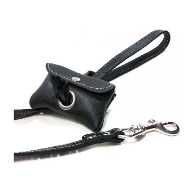 China YY Custom Private Label Logo Leather Pet Dog Poop Bag Holder Dispenser Poop Holder Scrap for sale