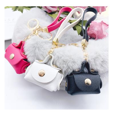 China 2021YY Popular Fashion PU Leather Coin Holder Purse Bag Key Chain Accessory for sale