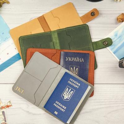 China Fasion Customized Leather Passport Case Luggage Tag Holder Passport Cover Wholesale for sale