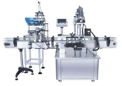 China Food production line labeling machine filling capping and automatic capping machine with automatic cap feeding molding machine for sale