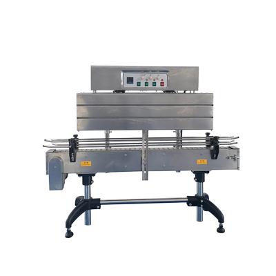 China BSS-1538C Food Bottle Can Lid Mouth Sleeve Shrink Wrap Tunnel Labeling Machine for sale