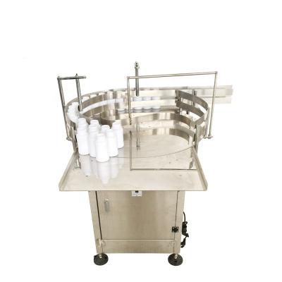 China Unscrambler Semi Automatic Desktop Sorter Food Bottle Sorter Collecting Turntable for Plastic Glass Bottles for sale