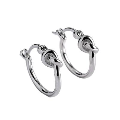 China TRENDY hot sale fashion high quality hypoallergenic love knot earrings silver 925 for sale