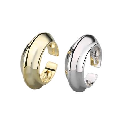 China Modern Design TRENDY Simple Women Rings Gold Plated Sterling Silver for sale