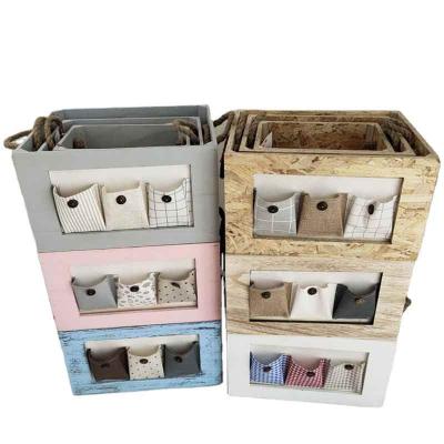 China Sustainable sales of unique personalized multi-color wooden storage box household storage box for sale