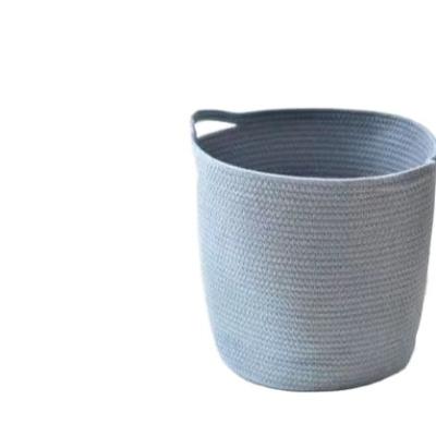 China And Fashionable Modern Storage Bucket Wholesale Customized Modern Cotton Rope Storage Basket Folding Laundry Hamper for sale